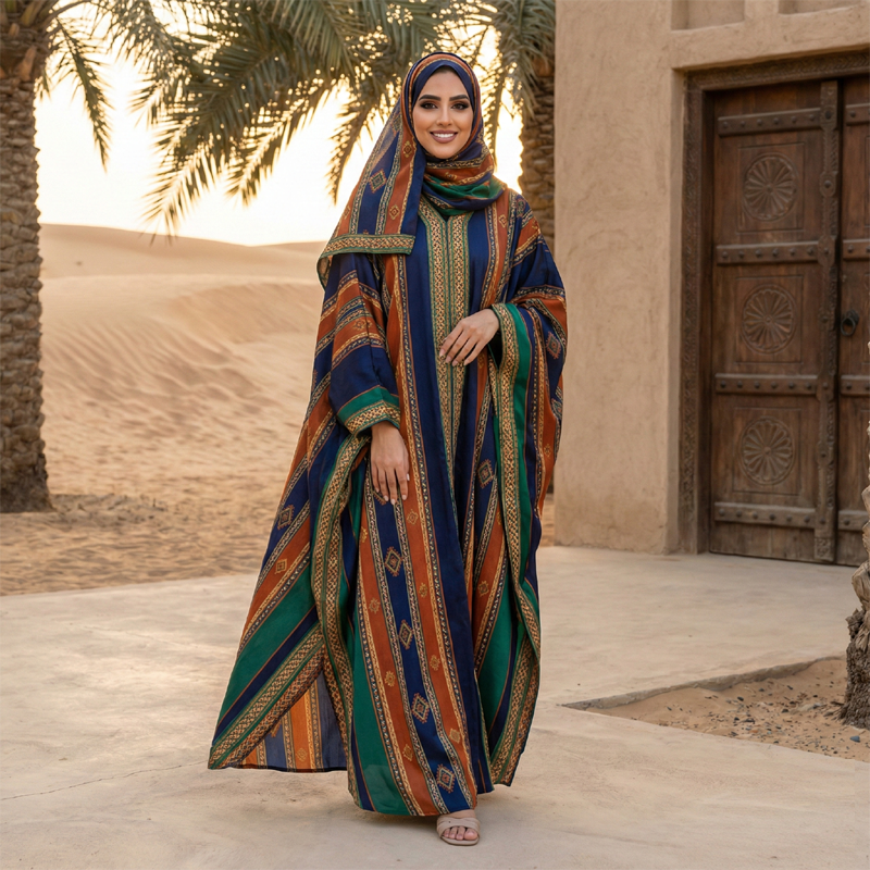 عباية ملونة كاجوال بتصميم عصري