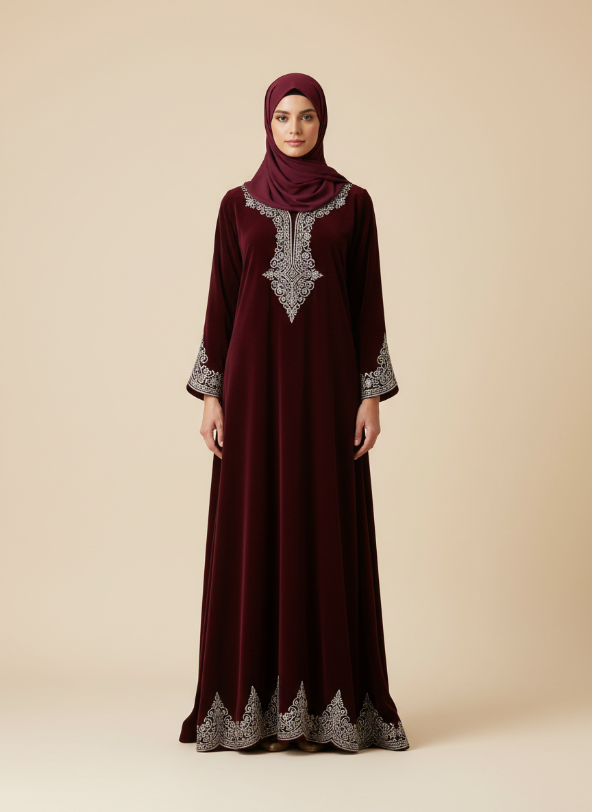 جلابيات فخمة بتصميم ملكي من المخمل