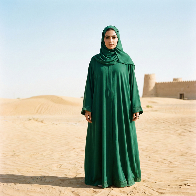 عباية ملونة من الكتان الصيفي البارد