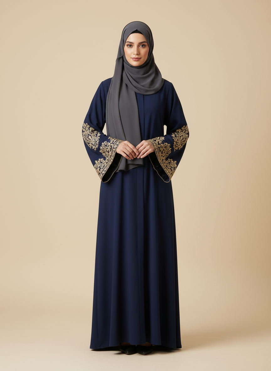 جلابية عصرية مطرزة يدوياً للسهرات