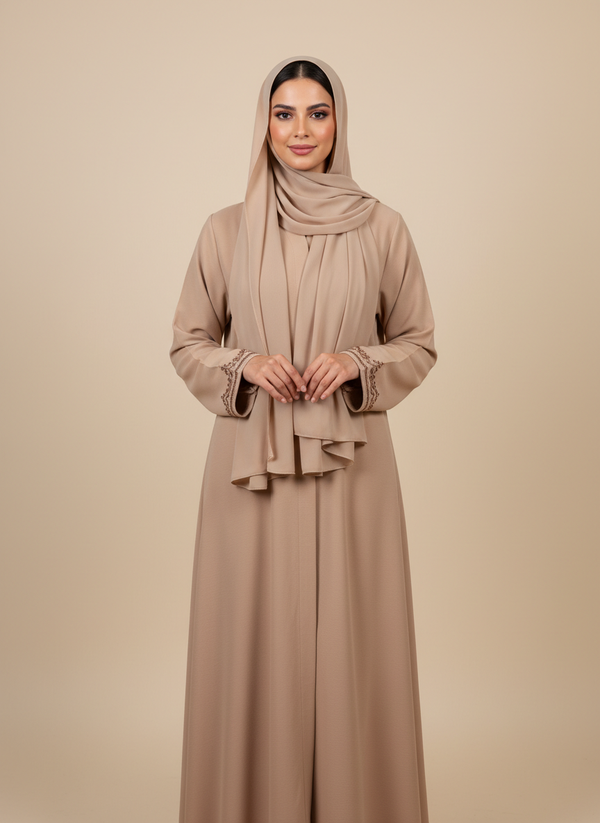 عبايات ملونه بيج كلاسيكية بلمسات عصرية