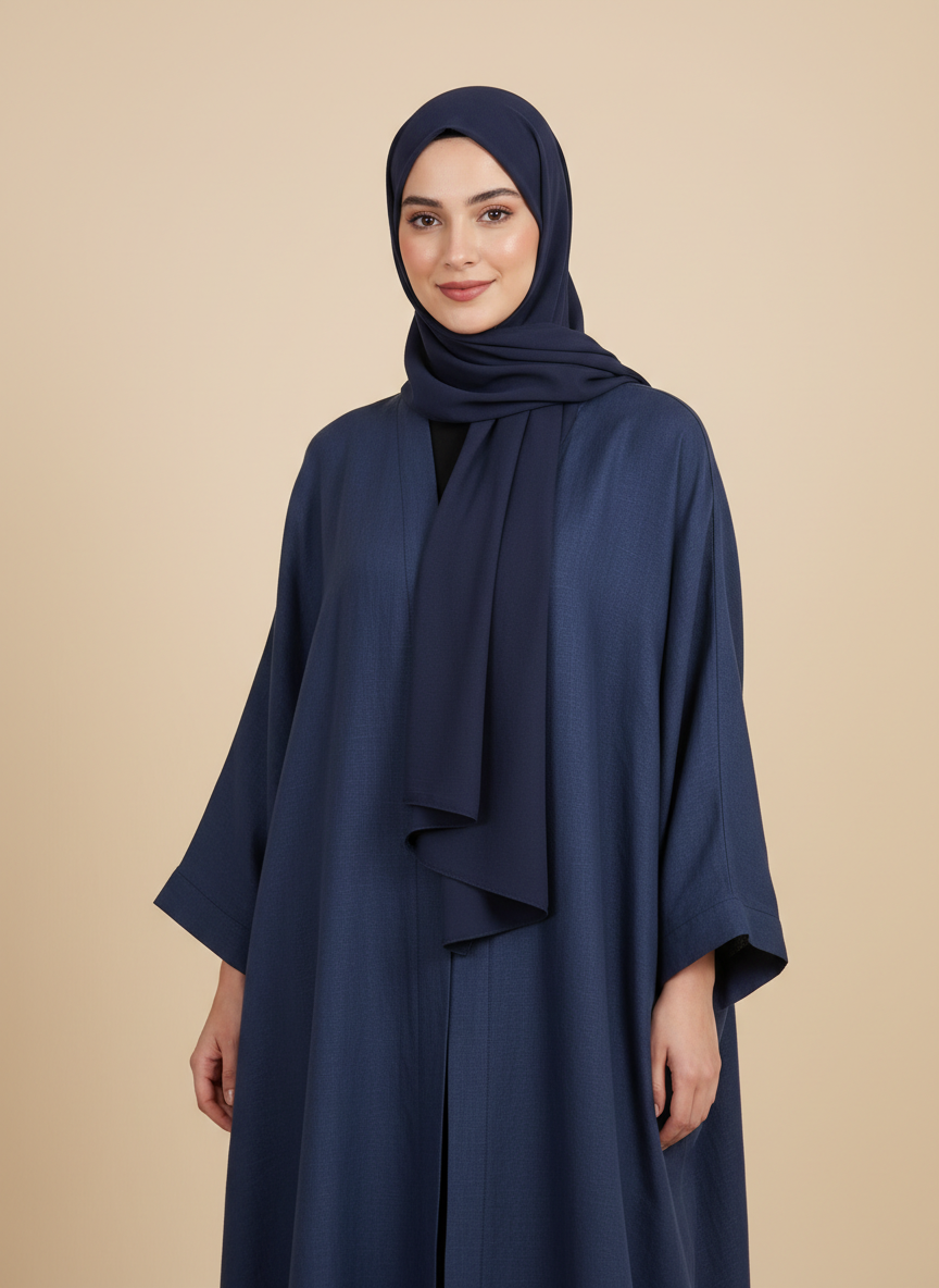 عبايات كحلي كاجوال بتصميم عملي وجيوب مخفية