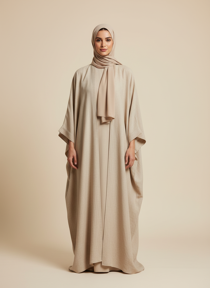 عباية بشت كتان بتصميم عصري يومي